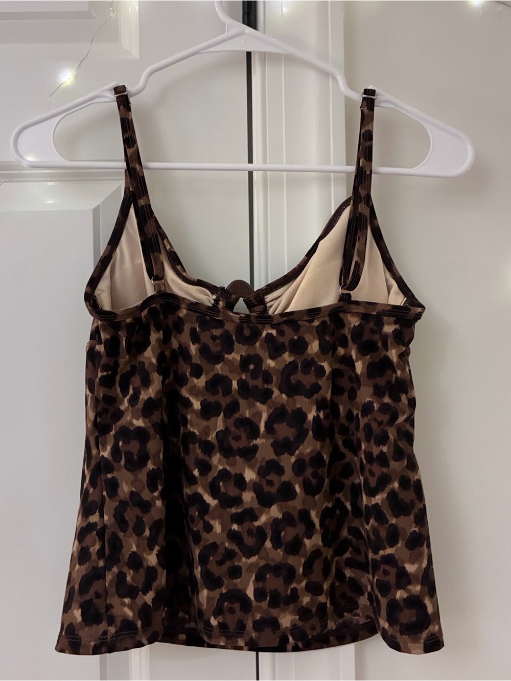 Ralph Lauren Brown Leopard Print Camisole with Front Keyhole - Picture 2 of 4